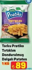 TORKU PRATİKO TIRTIKLIM DONDURULMUŞ DALGALI PATATES 1 KG